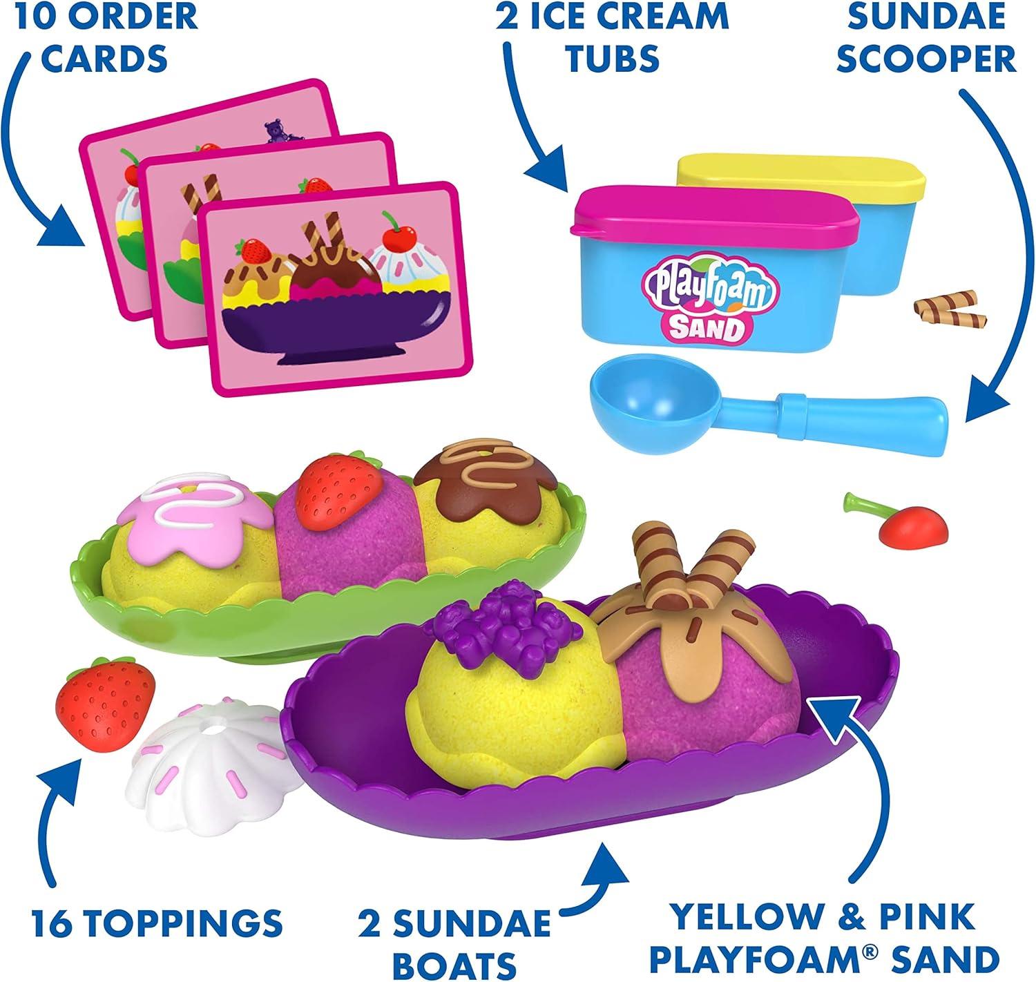 imageEducational Insights Playfoam Sand Magic Reveal 3 Pounds of NonToxic Sensory Compound Toddler Activities Gift for Ages 3Ice Cream Set