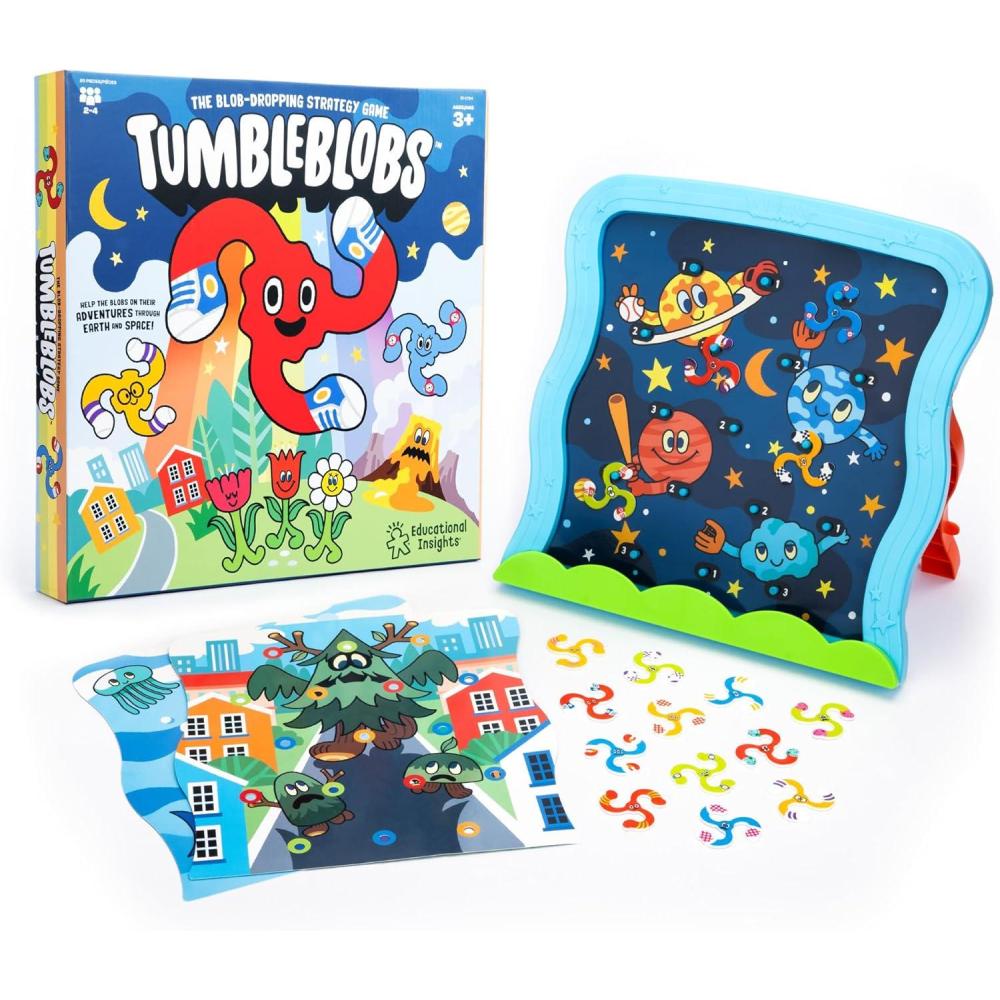 imageEducational Insights Tumbleblobs BlobDropping Strategy Game Toddler Board Games for 12 Players Preschool Color Matching Memory ampamp Counting Activities Fine Motor Fun and Gifts for Kids Ages 3