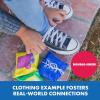 Educational Insights Dressing Skills Bean Bags – Montessori Busy Board Activites for Toddlers, Shoe Tying Practice, Occupational Therapy Toys, Teach Life Skills & Learn How to Dress for Kids Ages 4+