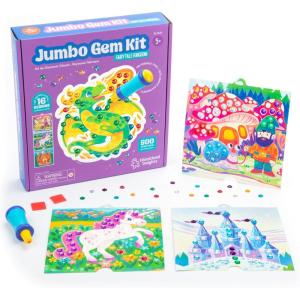 Educational Insights Jumbo Gem Kit – DIY Arts and Crafts Sets for Kids, Easy & Fun Diamond Painting Activity for Small Hands, Crafting & Art Supplies, Jewel Stickers, Creative Gifts, Ages 5+