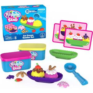 Educational Insights Playfoam® Sand Magic Reveal, 3 Pounds of Non-Toxic Sensory Compound, Toddler Activities, Gift for Ages 3+(Ice Cream Set)