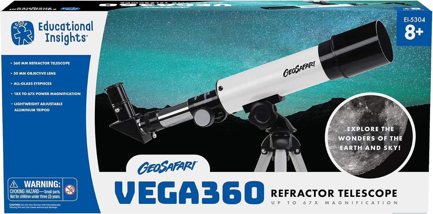 imageEducational Insights GeoSafari Starview Telescope Kids Telescope for Beginner Astronomy Stargazing ampamp Viewing Planets Home or Classroom Science Set Space Discovery ampamp STEM Gifts for Ages 7Vega 360 Telescope
