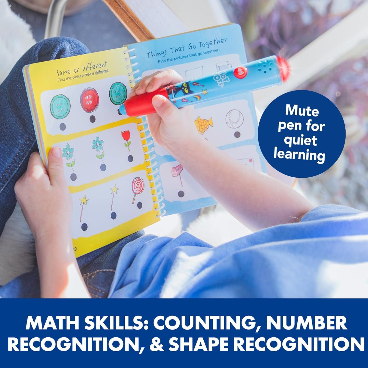 imageEducational Insights Hot Dots Pete The Cat Preschool Reading ampamp Math Workbook Preschool Workbooks with Interactive Pen Homeschool Learning Books Build Toddler Reading ampamp Math Skills Ages 4