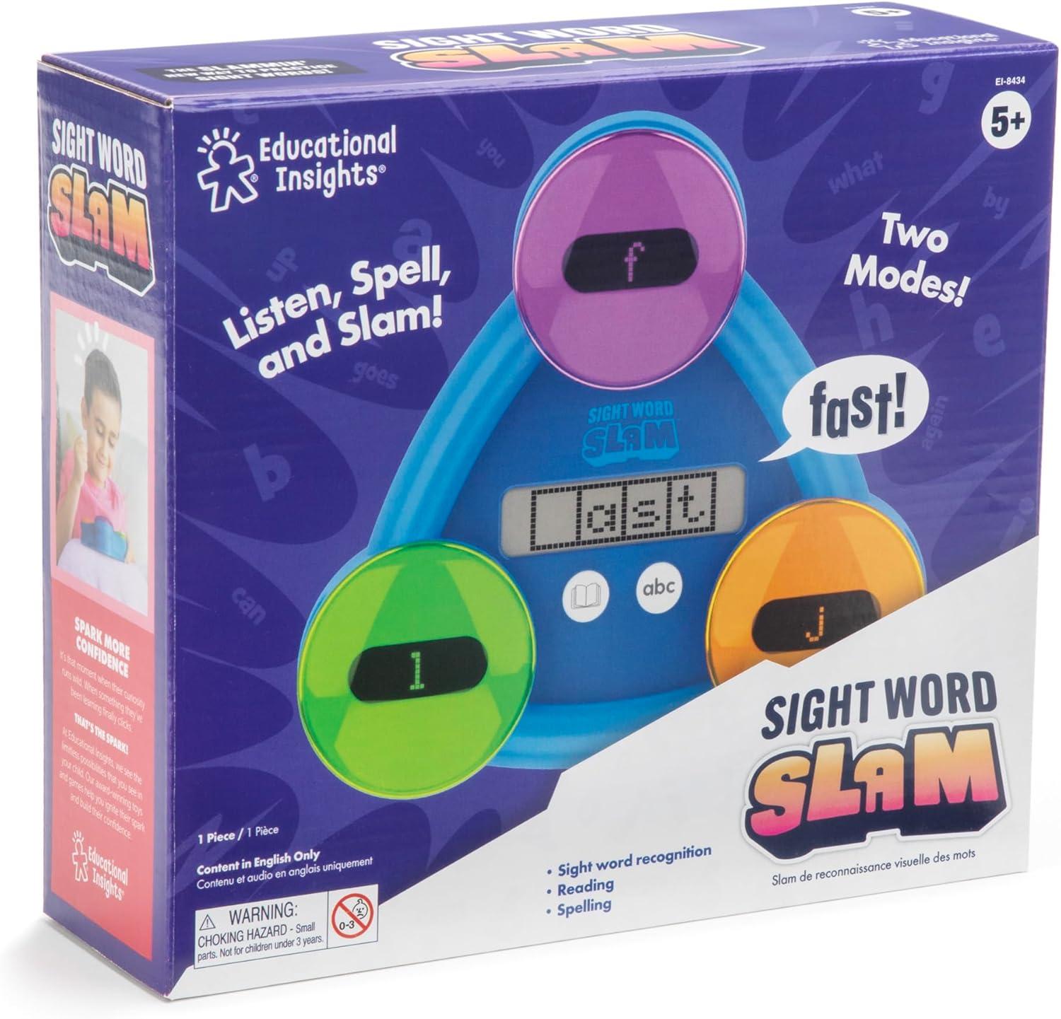 imageEducational Insights Sight Word Slam Kindergarten Learning Activities Electronic Sight Word Games Flash Cards for Kids Classroom Toys ampamp Resources Learn to Read CVC Words Gifts for Kids Ages 5
