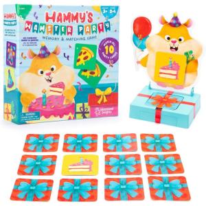 Educational Insights Hammy’s Hamster Party – Memory Games for Kids, Matching Picture Card Sets, Toddler Shape & Color Recognition and Concentraction Practice, Fun Family Game Night for Ages 3+