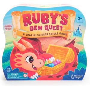 Educational Insights Ruby’s Gem Quest – Preschool Fine Motor Board Game for Kids, Learning Scissor Skills & Color Matching, Fun Family Game Night, Therapy Games & Tweezer Toys, for 2-4 Players Ages 3+
