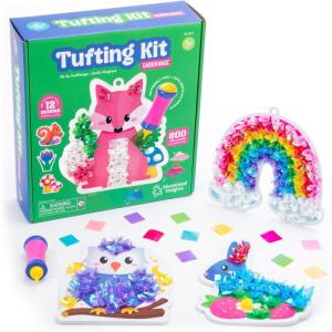 Educational Insights Tufting Kit – Arts and Crafts for Kids Ages 4-8, Poke in Art Kits for Girls and Boys, DIY Toddler Craft Sets, Poke-in Fabric Supplies, Mess-Free Kids Activity Kit Ideas