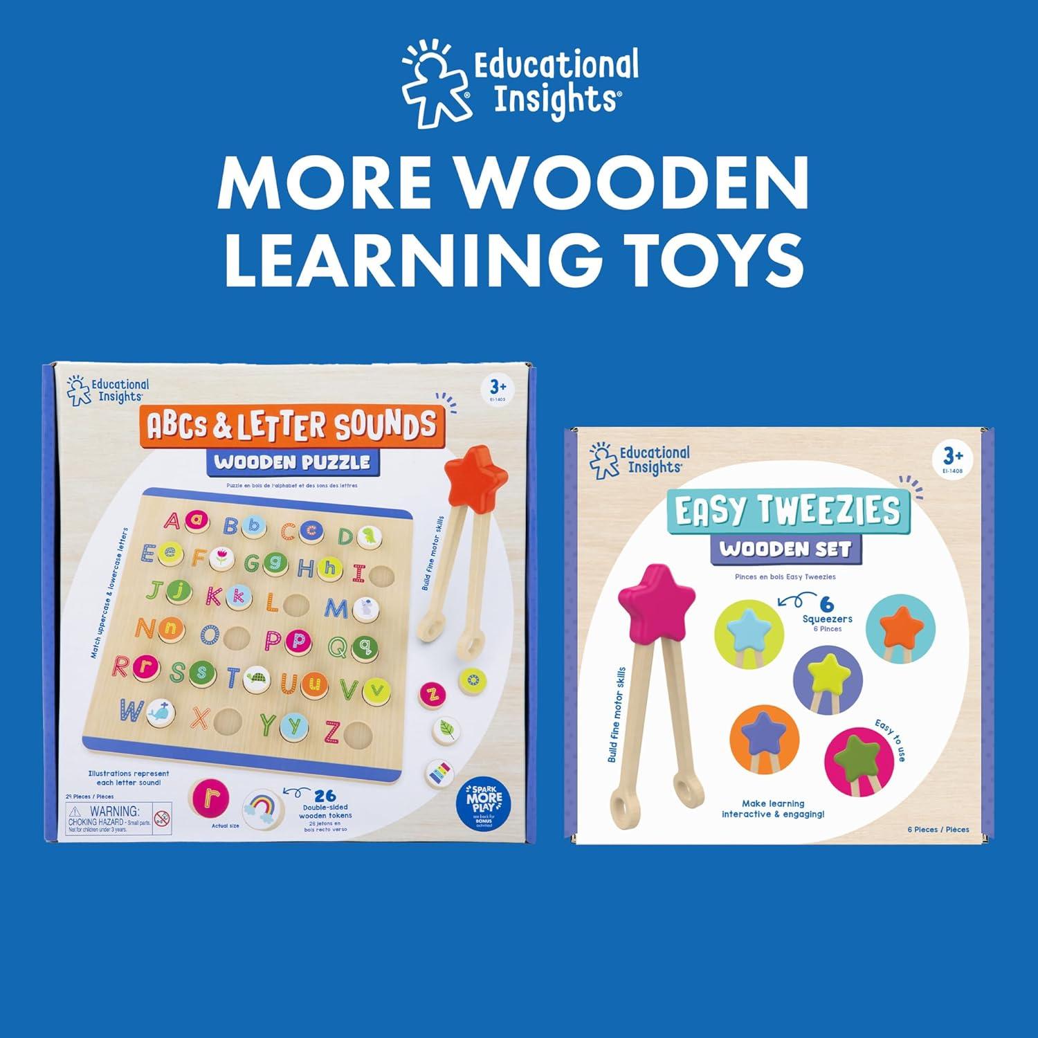 imageEducational Insights Count ampamp Match Wooden Set Counting Toys for Kids Preschool Math Manipulatives ampamp Fine Motor Skill Games Toddler Learning Toys Montessori Number Sets for Toddlers Ages 3