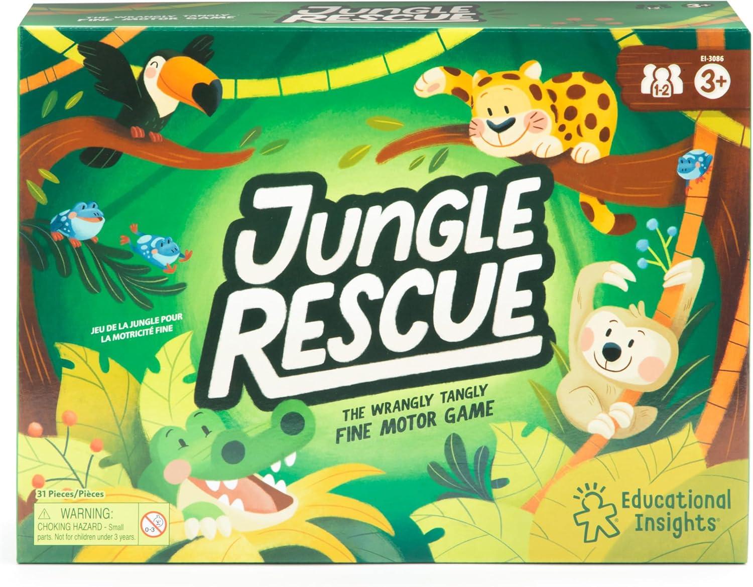 imageEducational Insights Jungle Rescue Cute Preschool Board Games for Kids Toddler Fine Motor Skills Animal Matching Games for Toddlers 35 2Players Boys and Girls Ages 3