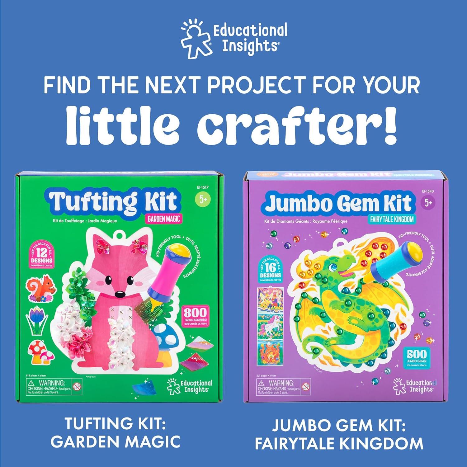 imageEducational Insights Pom Pom Kit Arts and Crafts for Kids Mess Free Crafting Supplies ampamp Projects Preschool Creativity DIY Sensory Activity for Toddlers Creative Gift Girls and Boys Ages 5