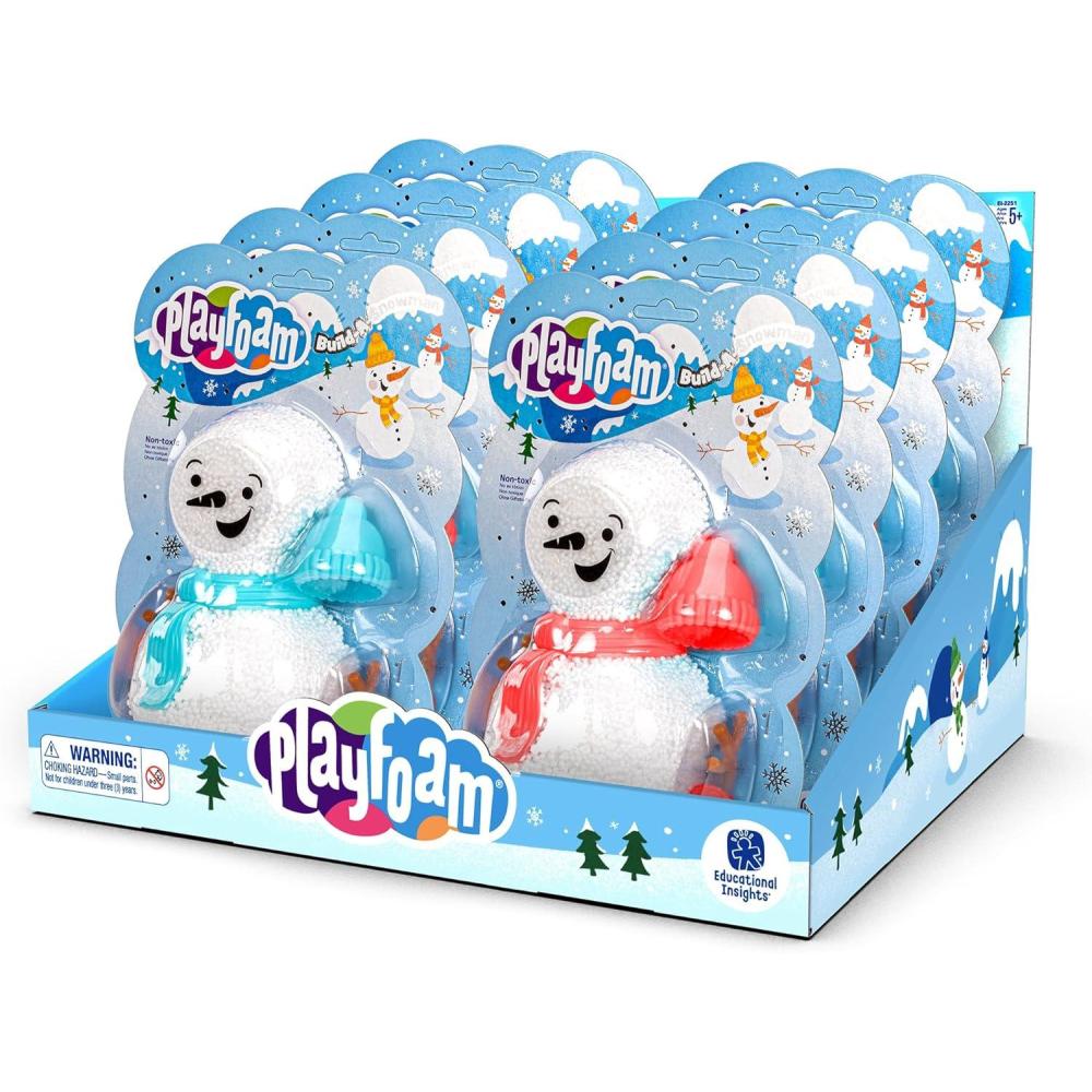 imageEducational Insights Playfoam BuildaSnowman Toy Set of 3 Fidget Sensory Toy Boys ampamp Girls Ages 3