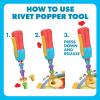 Educational Insights Design & Drill Rivet Pop Cafe – Toddler STEM Toys, Occupational Therapy Games and Construction Toy Tools, Color Matching Activities for Kids, Fine Motor Toys for Toddlers 3-4