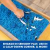 Educational Insights Pluffle® 4-Pack – Sensory Bin Foam Set, No Mess Alternative to Sand Toys & Slime for Toddlers, Fun Sensory Table Filler for Home or Classroom, Gift for Kids Ages 3+(Red  Blue  Orange  Black)