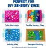 Educational Insights Pluffle® 4-Pack – Sensory Bin Foam Set, No Mess Alternative to Sand Toys & Slime for Toddlers, Fun Sensory Table Filler for Home or Classroom, Gift for Kids Ages 3+(Green  Blue  Pink & Black)