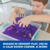 Educational Insights Pluffle® 4-Pack – Sensory Bin Foam Set, No Mess Alternative to Sand Toys & Slime for Toddlers, Fun Sensory Table Filler for Home or Classroom, Gift for Kids Ages 3+(Red  Pink  Blue & Purple)