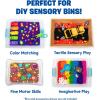 Educational Insights Pluffle® Mini 8-Pack – Sensory Bin Foam Set, No Mess Alternative to Sand Toys & Slime for Toddlers at Home or in The Classroom, Fun Sensory Table Filler, Gift for Kids Ages 3+