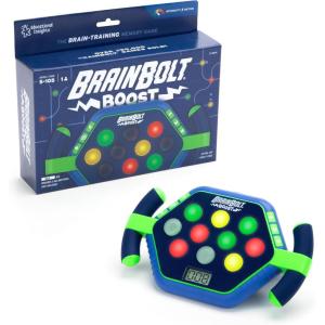 Educational Insights BrainBolt Boost – Memory Game with Light and Sound, Electronic Brain Games, Single Player Brain Teasers for Kids, Hand Held Games for Kids 4-8