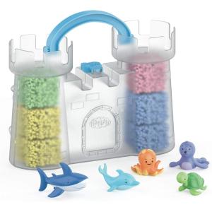 Educational Insights Playfoam GO! Squishy Sandcastle Play Set with Assorted Colors & 5 Sand Animal Toys, Fidget, Sensory Toy and Fun Summer Travel Toys for Kids, Boys & Girls Ages 3+(Playfoam Go! Sandcastle)