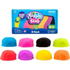 Educational Insights Playfoam Sand 8-Pack – Play Sand for Sensory Table, Squishy Sensory Bin Filler, Moldable Crafting Compound for Toddlers at Home or in The Classroom, Kids Ages 3+