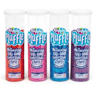Educational Insights Pluffle® 4-Pack – Sensory Bin Foam Set, No Mess Alternative to Sand Toys & Slime for Toddlers, Fun Sensory Table Filler for Home or Classroom, Gift for Kids Ages 3+(Red  Pink  Blue & Purple)