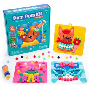 Educational Insights Pom Pom Kit – Arts and Crafts for Kids, Mess Free Crafting Supplies & Projects, Preschool Creativity, DIY Sensory Activity for Toddlers, Creative Gift, Girls and Boys Ages 5+