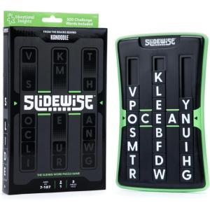 Educational Insights Slidewise – Word Game for Kids, Teens & Adults, Handheld Brain Teaser Challenge, Letter Slide Puzzles, Portable Travel Toys, Challenging Logic Games & Gifts for Ages 8+
