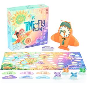Educational Insights Time to Fly – Telling Time Board Game, Toddler Learning Clock Toy, Preschool Board Games, Number Recognition, Learn to Read Digital and Analog Clocks for Kids Ages 4+