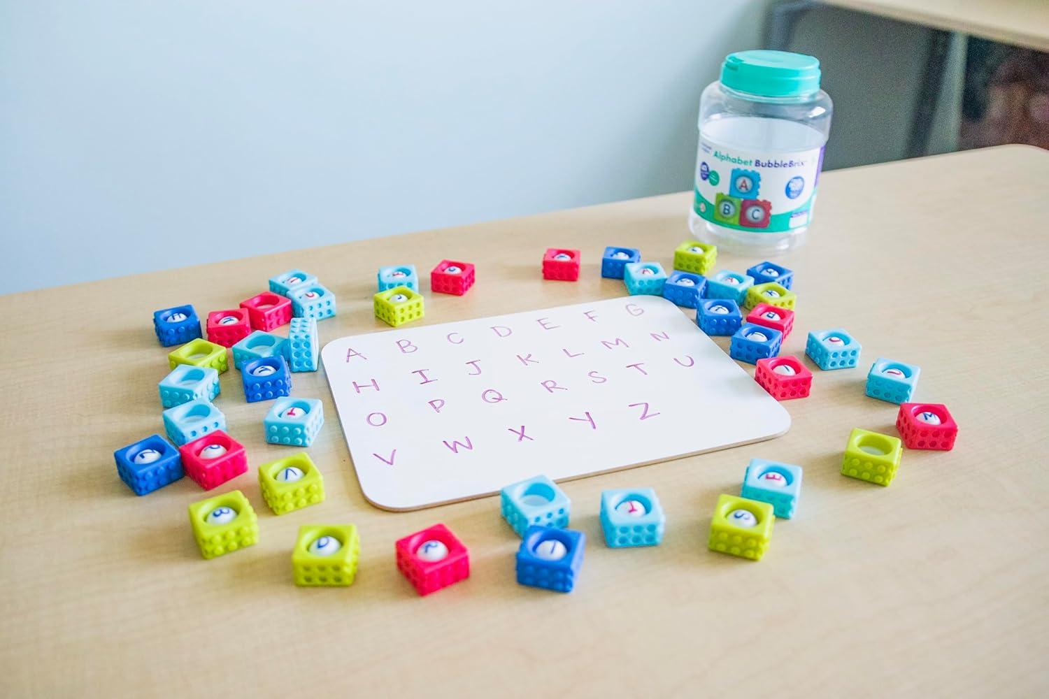 imageEducational Insights Alphabet BubbleBrix ABC Learning Toys for Toddlers Preschool Letter Recognition Blocks and Fine Motor Manipulatives Alphabet Pop It Classroom Activities for Kids Ages 3