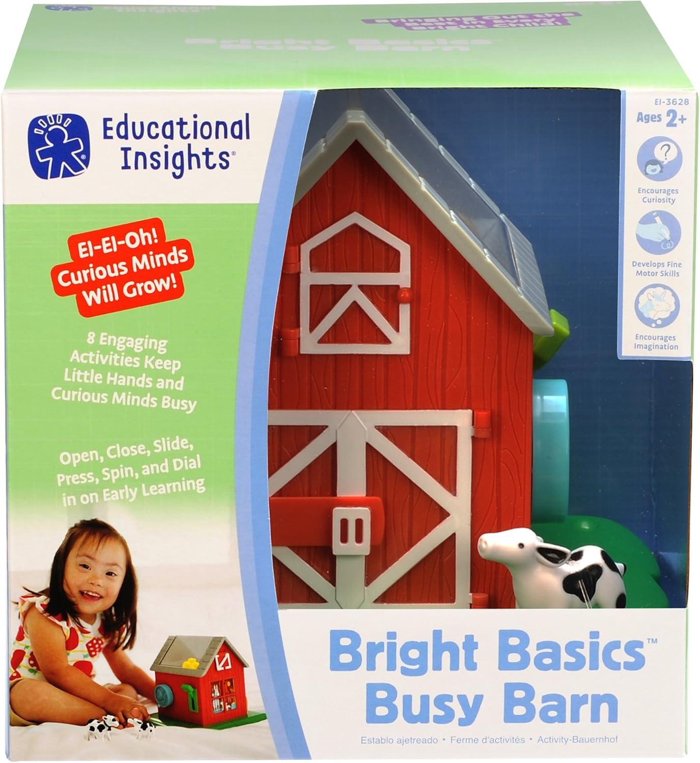 imageEducational Insights Bright Basics Busy Barn Busy Board Playset Toddler Toys Ages 2