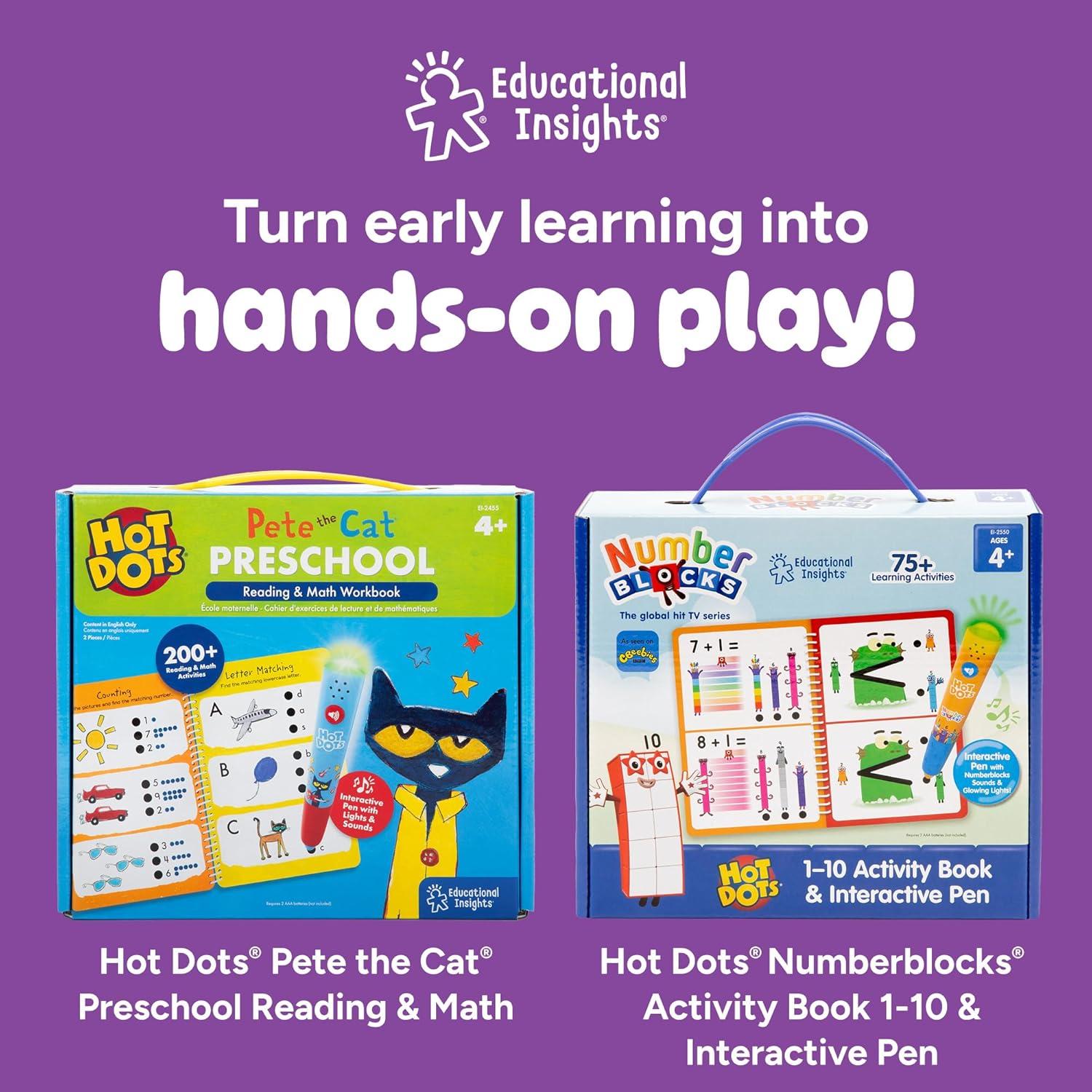 imageEducational Insights Hot Dots Preschool Reading Set Preschool Workbooks with Interactive Pen Homeschool Learning Activities Learn to Read Activity Books for Kids Ages 4Printed Book