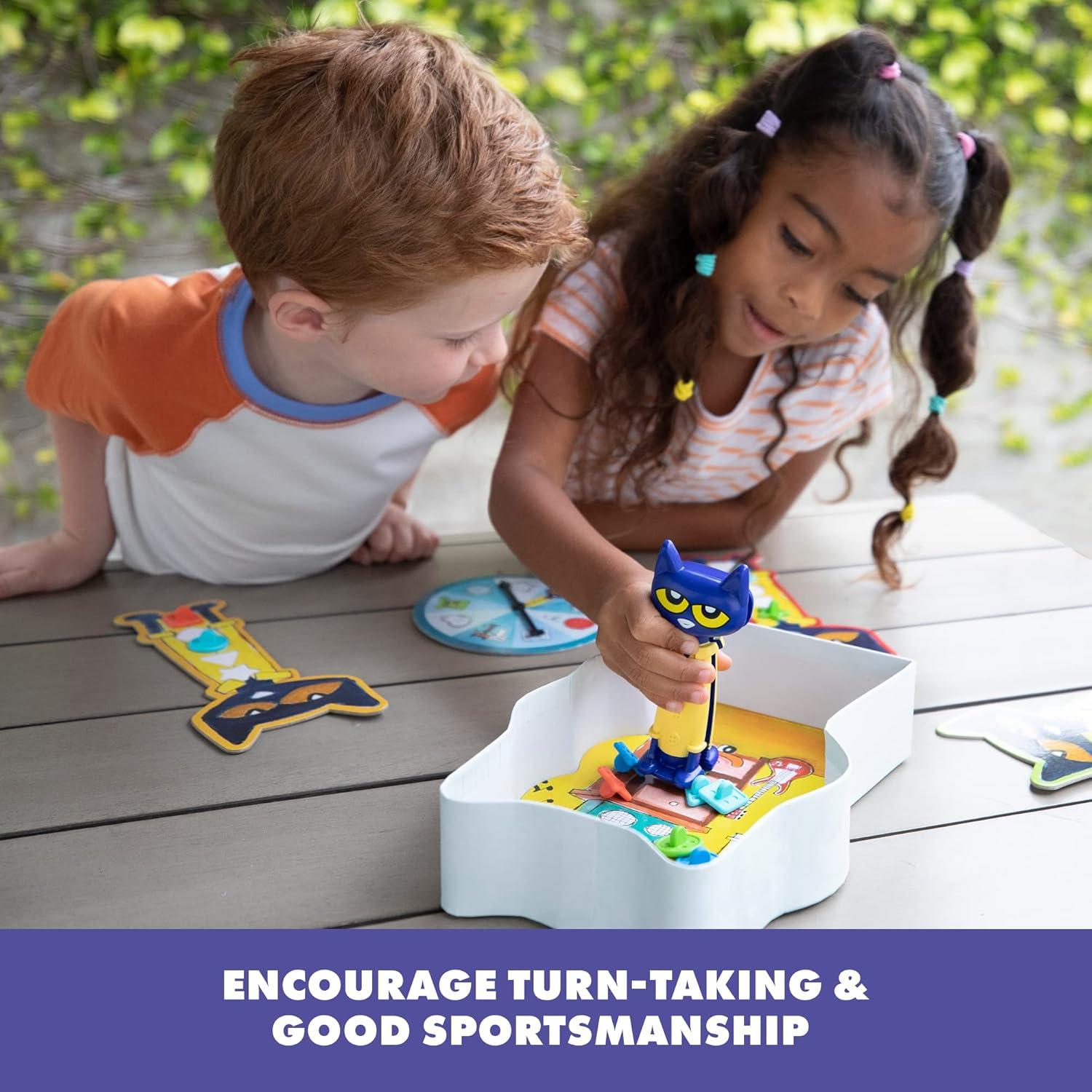 imageEducational Insights Pete The Cat I Love My Buttons Game Preschool Board Games for Kids Toddler Fine Motor Skills Color Matching Kids Games and Fun Gifts for Girls and Boys Ages 3
