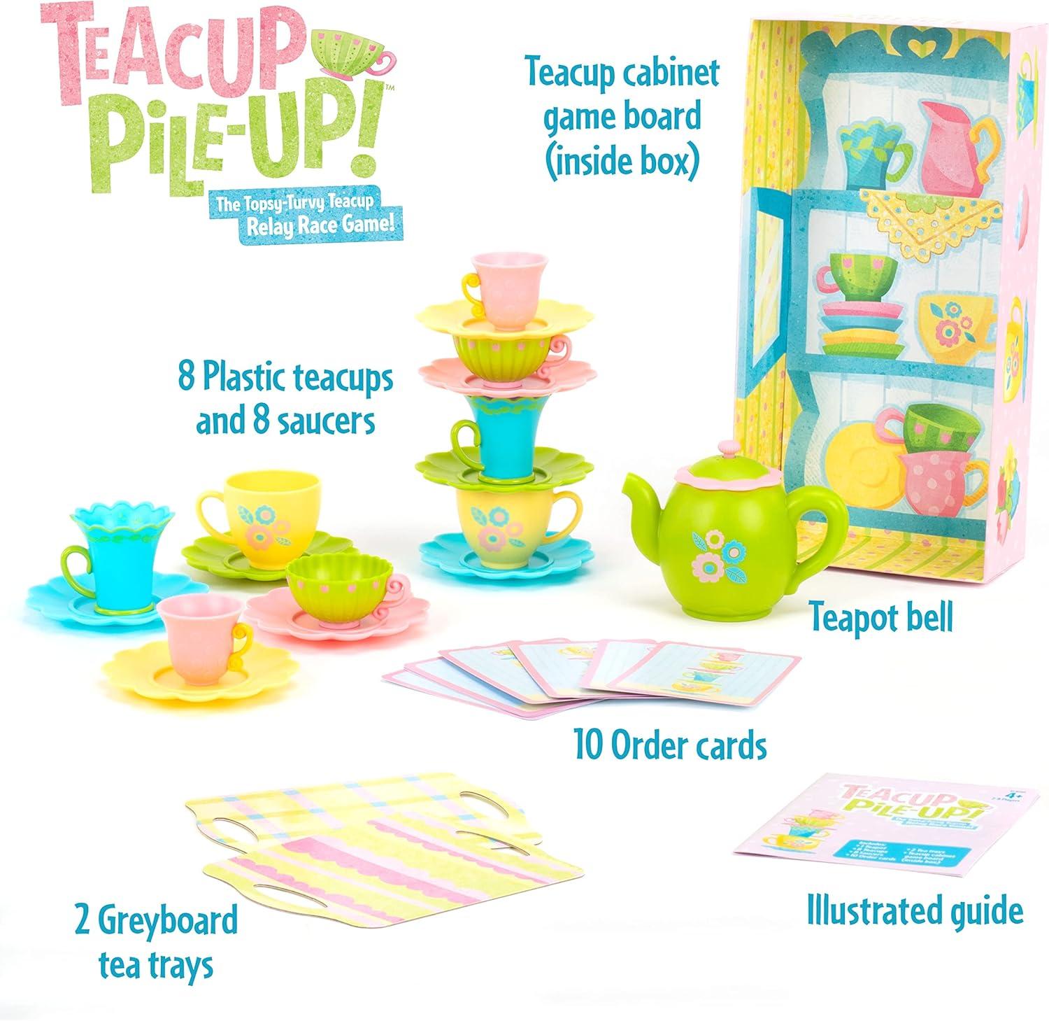 imageEducational Insights Teacup PileUp Relay Game Preschool Board Game Easter Basket Stuffers for Kids Gift for Kids Ages 4