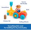 Educational Insights Design & Drill Bolt Buddies Tractor Take Apart Toy with Screwdriver Tool, Preschool STEM Toy, Gift For Boys & Girls, Ages 3+