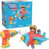 Educational Insights Design & Drill Bolt Buddies Plane – Construction Toys & Toddler Tools, Kids Tool Set with Real Electric Drill Toy, Take Apart STEM Set, Building Kits and Gifts for Ages 3+