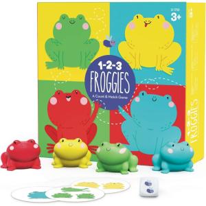 Educational Insights 1-2-3 Froggies Counting & Color Matching Game for Preschoolers and Toddler, For 2-4 Players, Fun Family Board Game for Kids Ages 3+