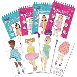 Educational Insights PaperCraft Doll Fashion Party, Set of 4 Paper Doll Books, Ages 3+