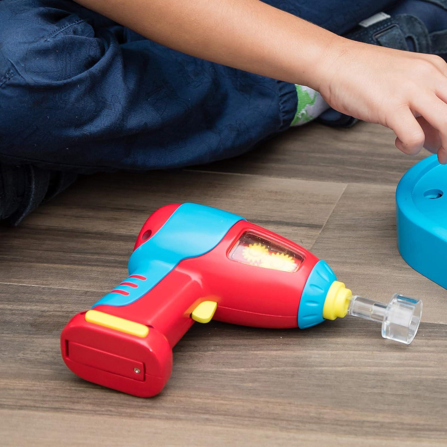 imageEducational Insights Design ampamp Drill Power Drill Compatible with All Sets Real Working KidFriendly Toy Tool