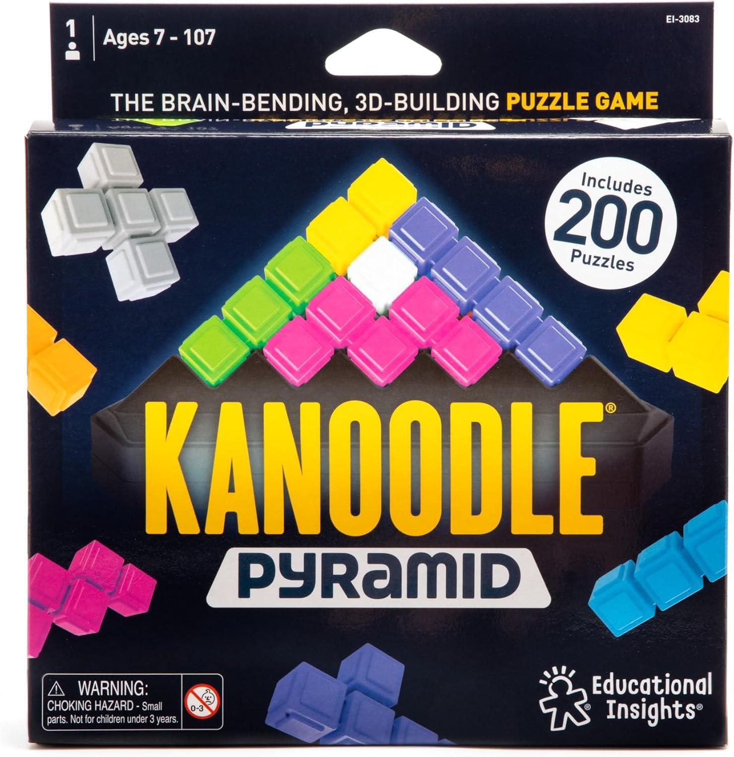 imageEducational Insights Kanoodle Pyramid 3D Brain Teaser Puzzles Single Player Brain Game Handheld Travel Games for Kids Challenging Logic Puzzle Games and Gifts for Kids Teens ampamp Adults Ages 7