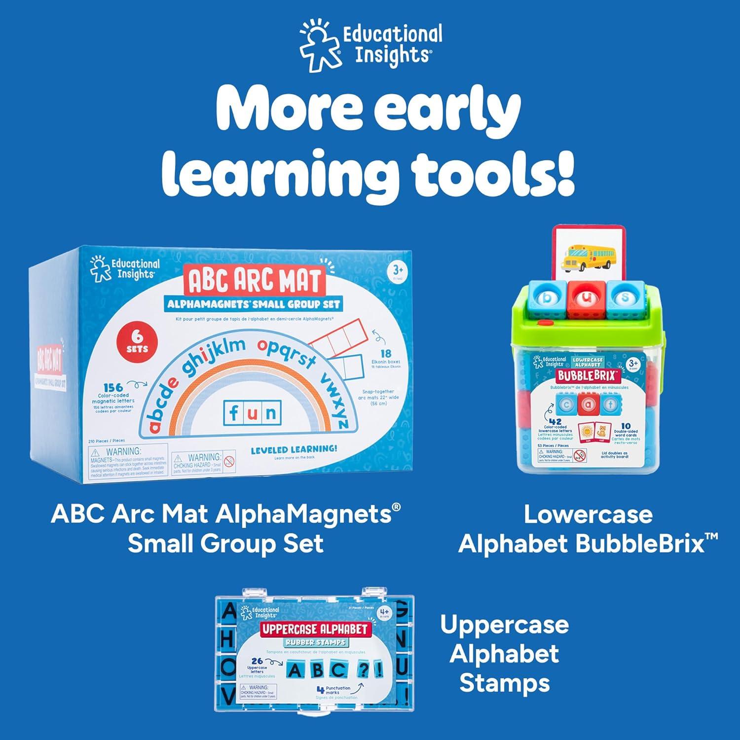 imageEducational Insights Lowercase Alphabet Rubber Stamps Letter Stamps for Kids Set of Teacher Stampers for Classroom Teacher Must Haves Fine Motor Skills Toddler ABC Stampers Ages 4