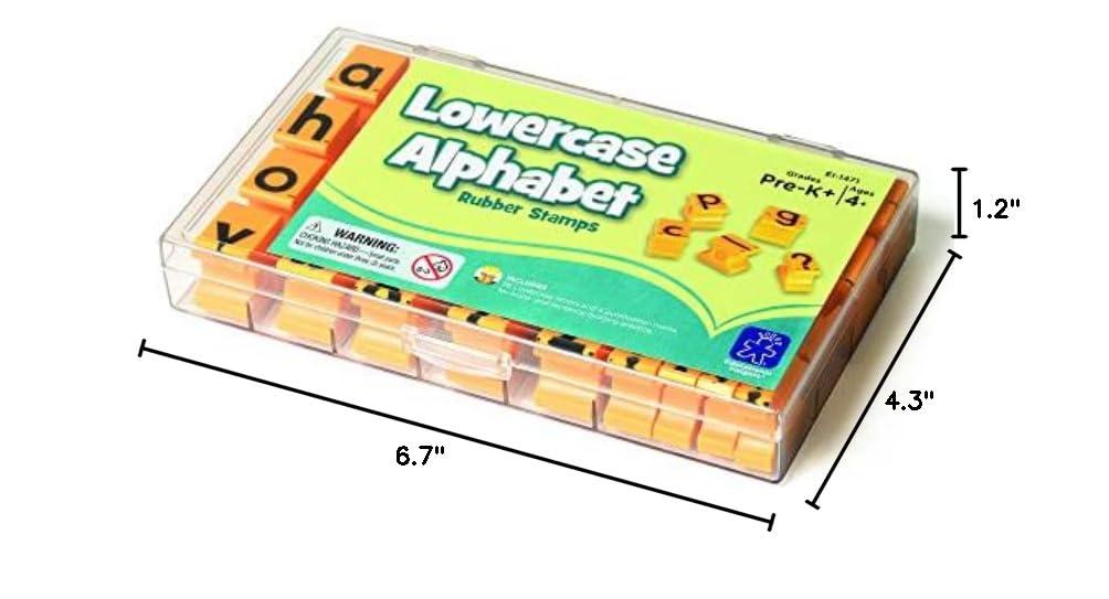 imageEducational Insights Lowercase Alphabet Rubber Stamps Letter Stamps for Kids Set of Teacher Stampers for Classroom Teacher Must Haves Fine Motor Skills Toddler ABC Stampers Ages 4