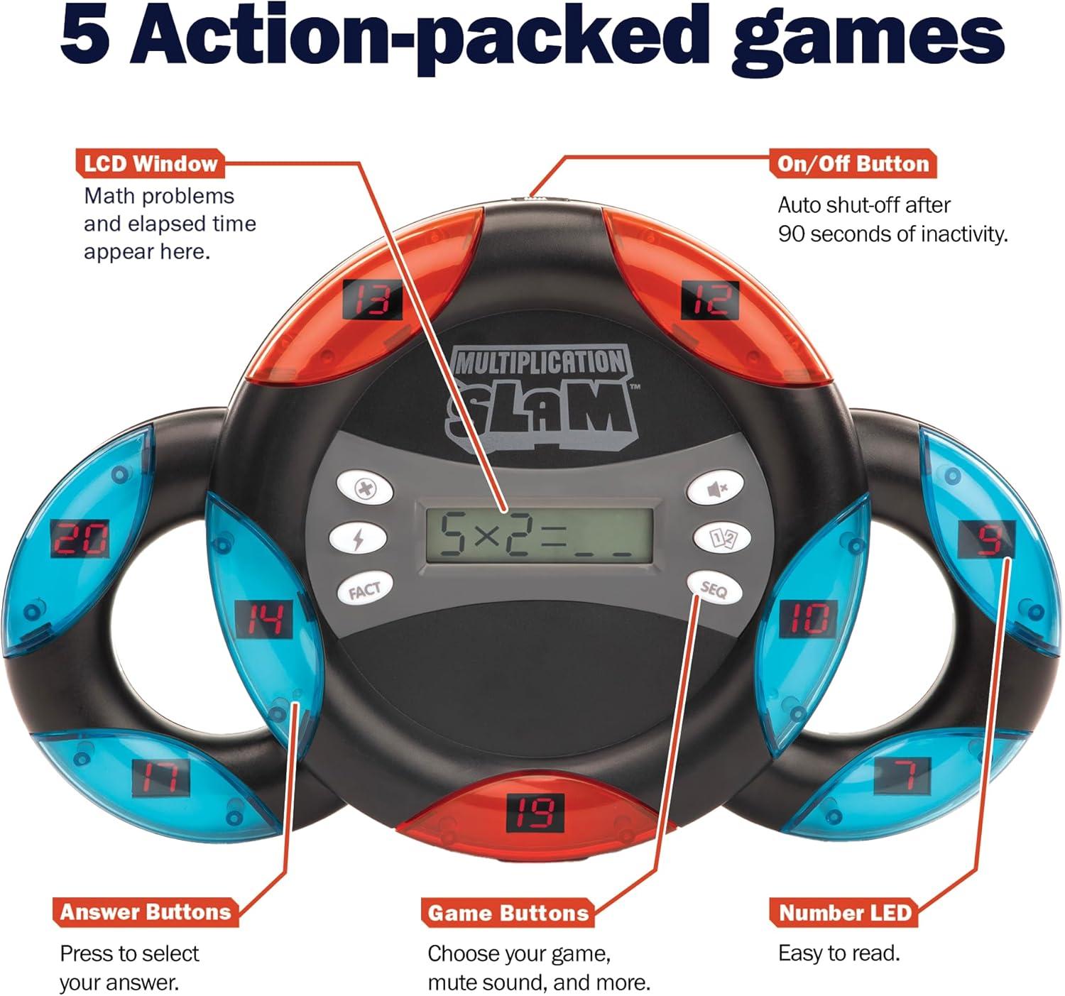 imageEducational Insights Multiplication Slam Interactive Math Games Division ampamp Multiplication Game for 3rd Graders Handheld Kids Electronics STEM Learning Tools for Ages 8