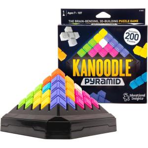 Educational Insights Kanoodle Pyramid – 3D Brain Teaser Puzzles, Single Player Brain Game, Handheld Travel Games for Kids, Challenging Logic Puzzle Games and Gifts for Kids, Teens & Adults Ages 7+