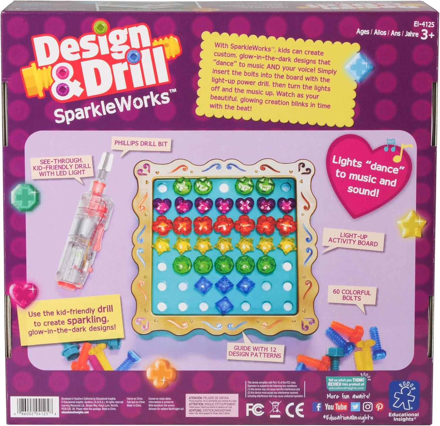 imageEducational Insights Design ampamp Drill SparkleWorks Light Up Drill Toy STEM Learning with Toy Drill