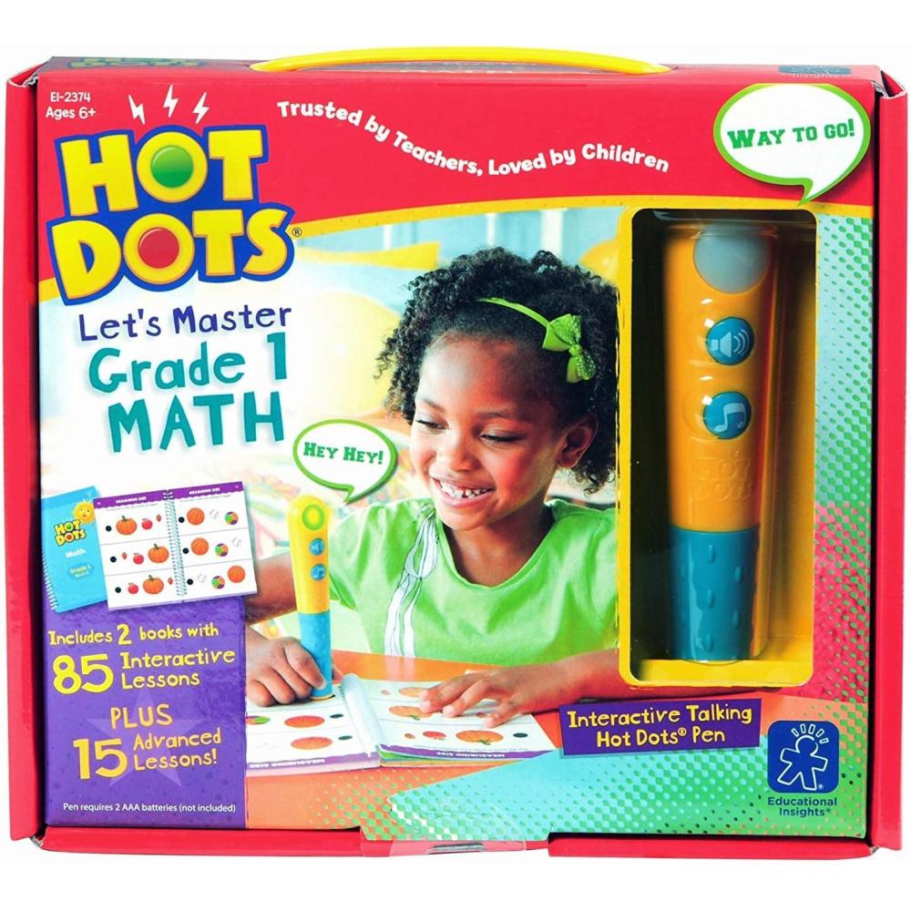 imageEducational Insights Hot Dots Lets Master 1st Grade Math Set  2 Math Workbooks with 100 Lessons ampamp Interactive Pen Ages 6