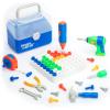 Educational Insights Design & Drill Toolbox – Construction Toys & Toddler Tools, Kids Tool Set with Real Electric Drill Toy, Kids Tool Box, Toddler Building Toys for Girls and Boys Ages 3+