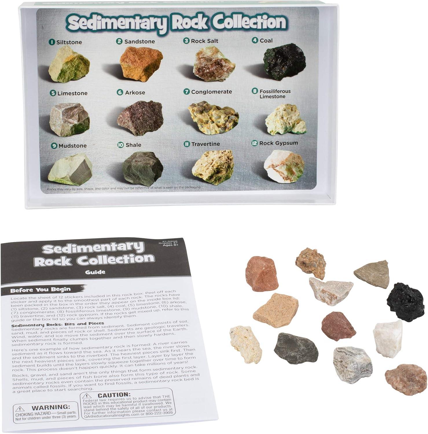 imageEducational Insights Complete Rock Mineral ampamp Fossil Collection Educational Science Kits for Kids Classroom Rock Collection Geology Kit STEM Sets and Gifts for Boys and Girls Ages 8