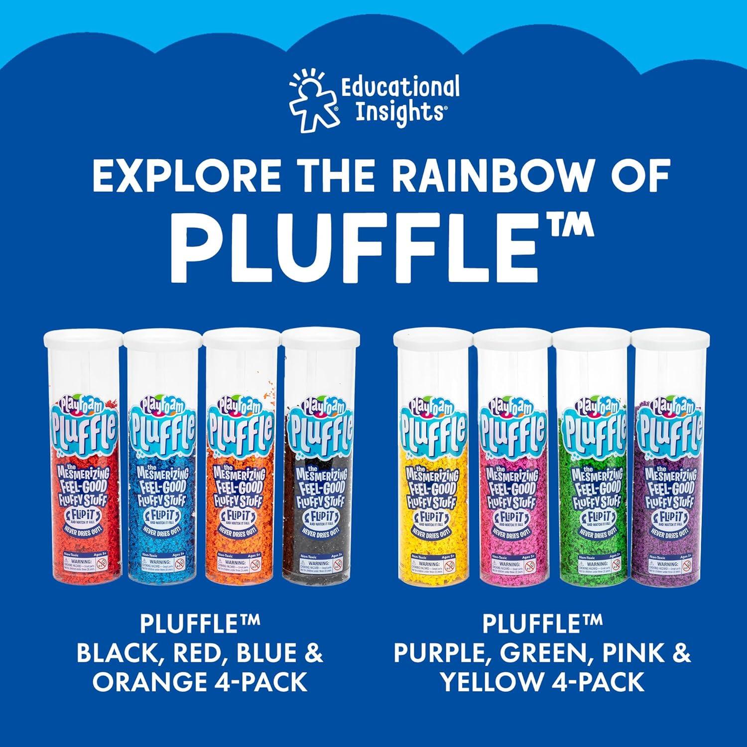 imageEducational Insights Pluffle Ocean Sensory Set with 2 Colors of Pluffle 9 Piece Set Ages 3
