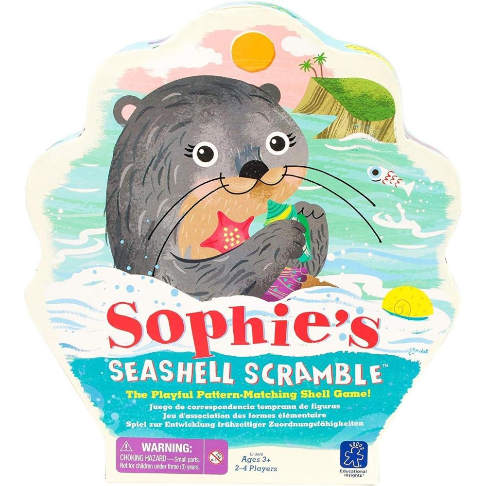 imageEducational Insights Sophies Seashell Scramble Pattern Matching Games for Toddlers 35 Preschool Board Games Toddler Fine Motor Toys Animal Game Learning Activities for Kids Ages 3