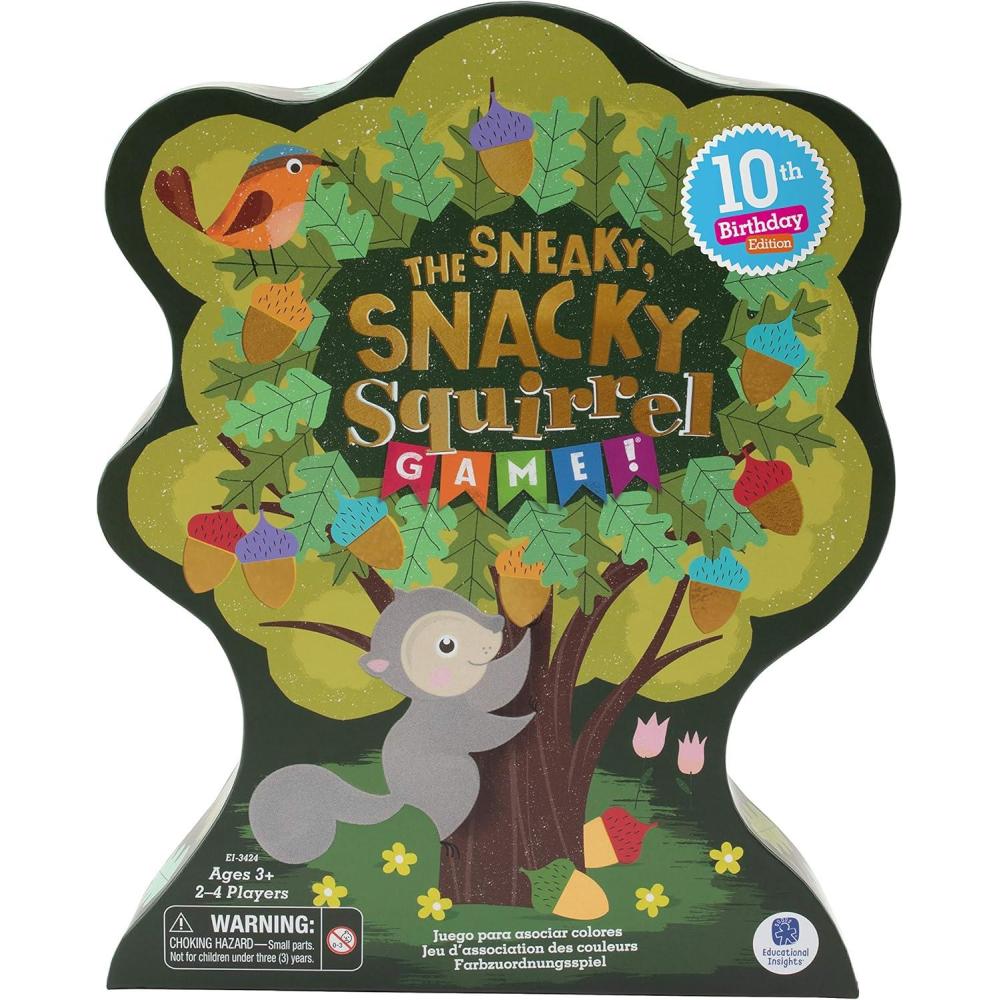 imageEducational Insights Special Edition The Sneaky Snacky Squirrel Game Preschool ampamp Toddler Board Game for Kids 35 Years Color Matching Fine Motor Skills