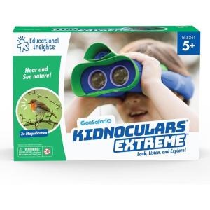 Educational Insights GeoSafari Jr. Kidnoculars Extreme, Kids Binoculars With Audio, Perfect Outdoor Toy For Ages 5+